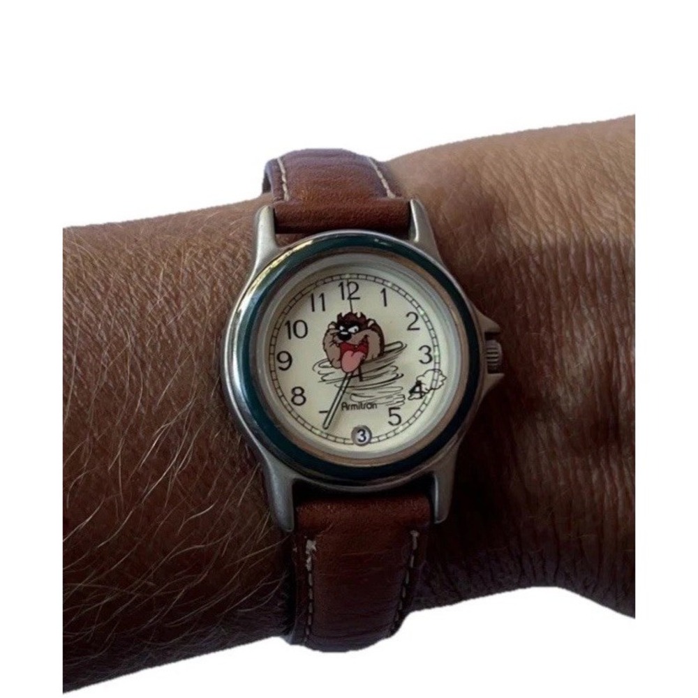 1994 Warner Bros Armitron Taz Tasmanian Devil Quartz Watch w/ Date Japan Mov't